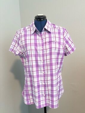 Columbia Omni Wick Plaid Button-Up Shirt